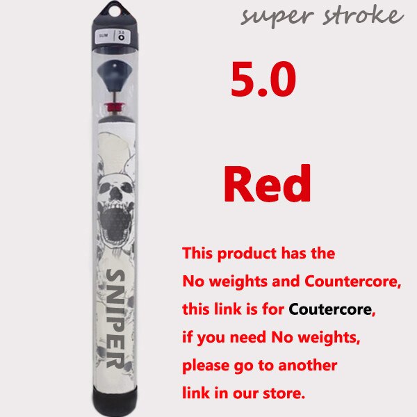 colors golf putter grips skull 5.0 weights or no weights grips: 5.0-redcountercore