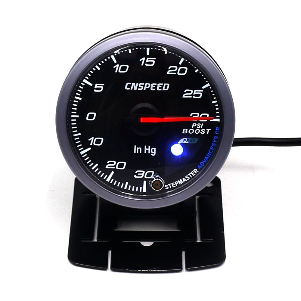 CNSPEED 60MM Car Turbo Boost Gauge PSI With Sensor Black Face White& AMBER Lighting turbo boost meter & Adjustable Controller