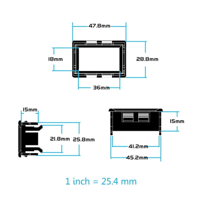 DC 0-50.000mA(50mA) Digital Ammeter 5-digits bit Current Meter Panel Guage 0.36" W315