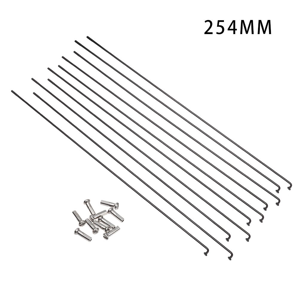 10PCS Multisizes Edelstahl Fahrrad Speichen Mit Nippel MTB Fahrräder Speichen Drähte Bike Reparatur Ersatz Werkzeug: 254MM