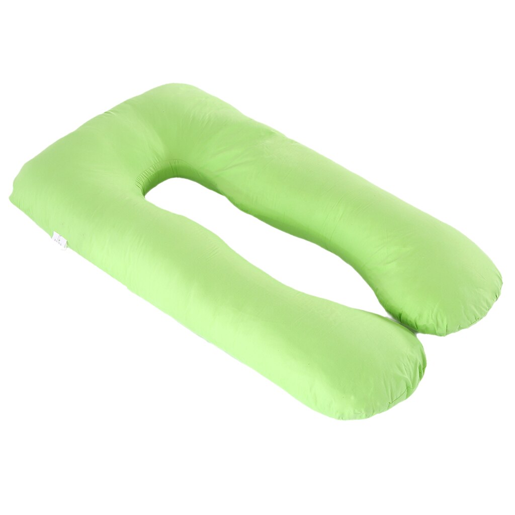 Taie d'oreiller complète en forme de U | Assortiment de 130x70cm, pour le remplacement des traversin de maternité, étui de soutien pour la grossesse, 8 couleurs disponibles: Pillowcase Green