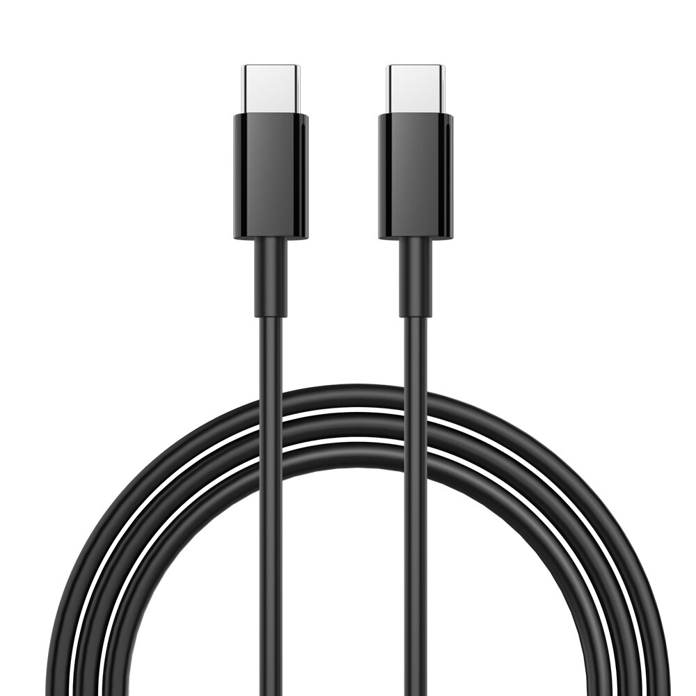 100w usb c para usb tipo c cabo para xiaomi redmi nota 8 pro carga rápida pd 5a cabo de carregamento rápido para macbook pro cabo de carga: Black / 1m