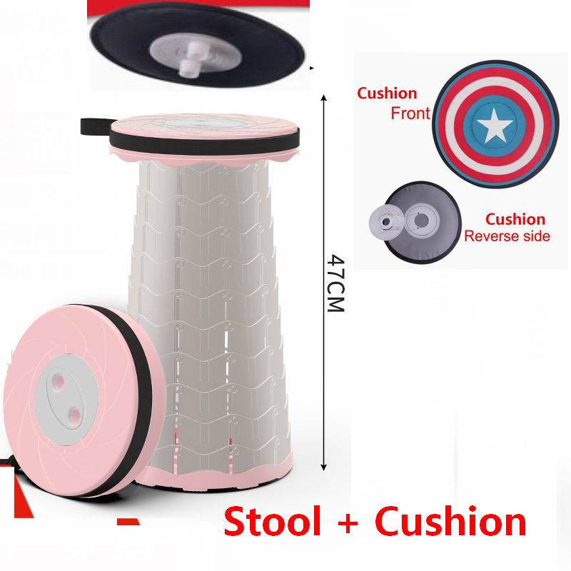 Klappstuhl Im Freien Tragbare Hocker Klappstühle Camping Hocker Bequem Angeln Stuhl Falten Zengkun: StoolB with Cushion