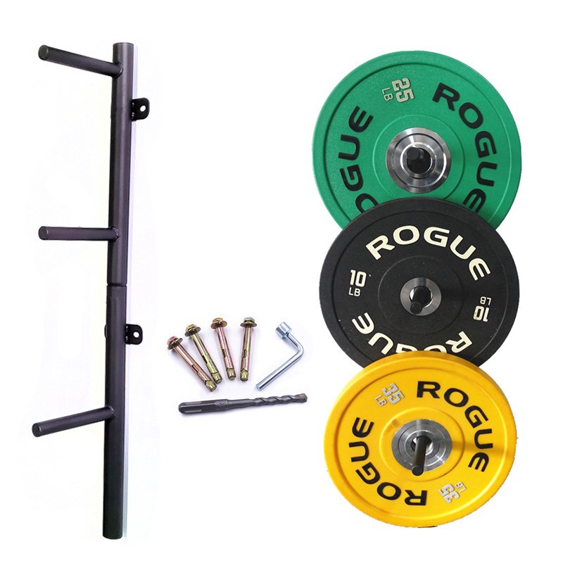 Dumbbell Barbell Plate Rack Stand Weight Bar Holder Barbell Storage Wall Mount Squat Fitness Home Gym Equipment Space Saving