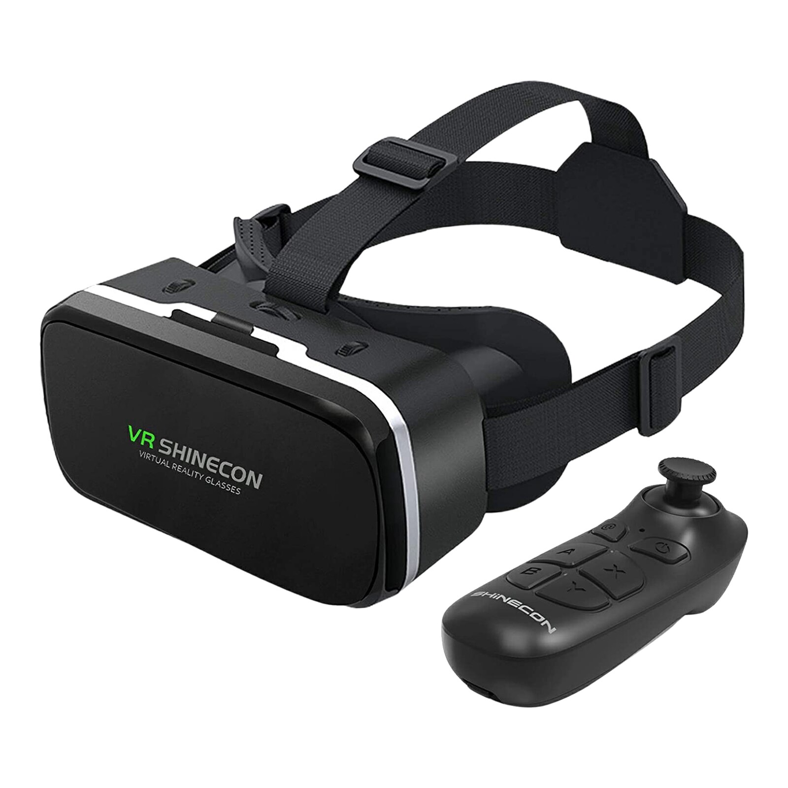 Lunettes 3d de réalité virtuelle 360 films, pour Smartphone, casque Vr avec contrôleur: handle