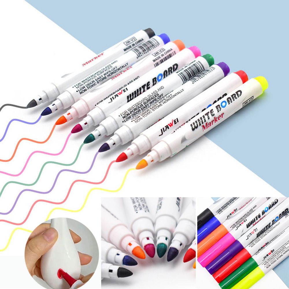 Pluma mágica para pintar al agua para niños, rotulador flotante para garabatos, marcadores de pizarra blanca de colores, juguete educativo para dibujar en el agua