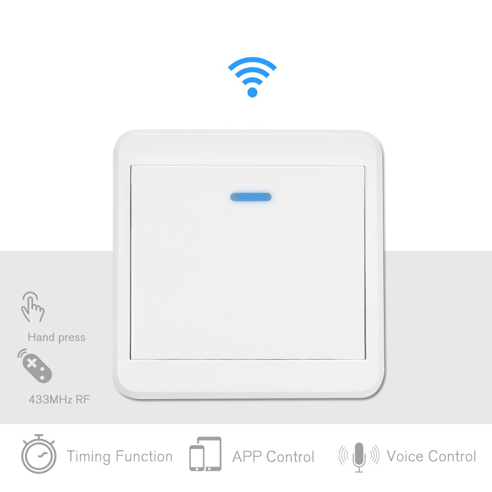 eWeLink WiFi Door Exit Button 433MHz Wireless Release Push Switch Access Control System Emergency Alarm Trigger Switch