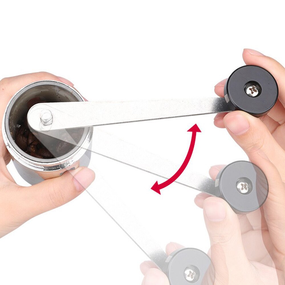 Draagbare koffiezetapparaat handmatige koffiemolen conische braammolen geborsteld roestvrij staal thee keuken koffie accessoires apparatuur