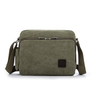 AUFUR Messenger Bag mannen Lederen Schoudertas Handtas Business Crossbody Tassen Voor Mannen Canvas Mannelijke Flap Reistas bolsa: Green