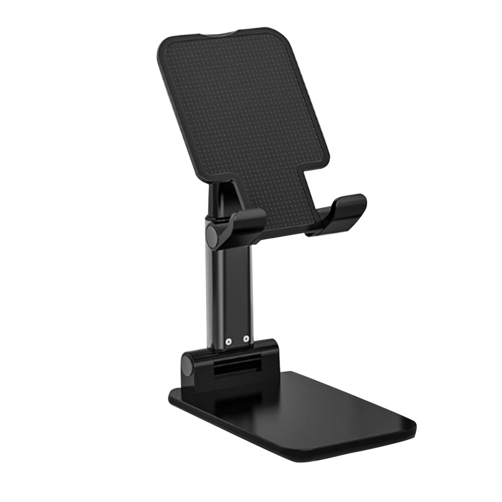 Foldbart skrivebord mobiltelefon holder stativ til iphone ipad pro tablet fleksibel tyngdekraft bord desktop celle smartphone stativ: Sort