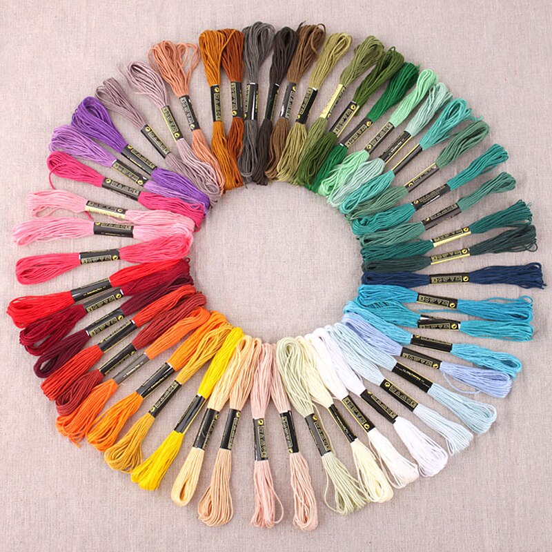 50 Colors Polyester Sewing Thread For Embroidery DIY Handmade Craft Sewing Cross Stitching Materials Supplies: Default Title