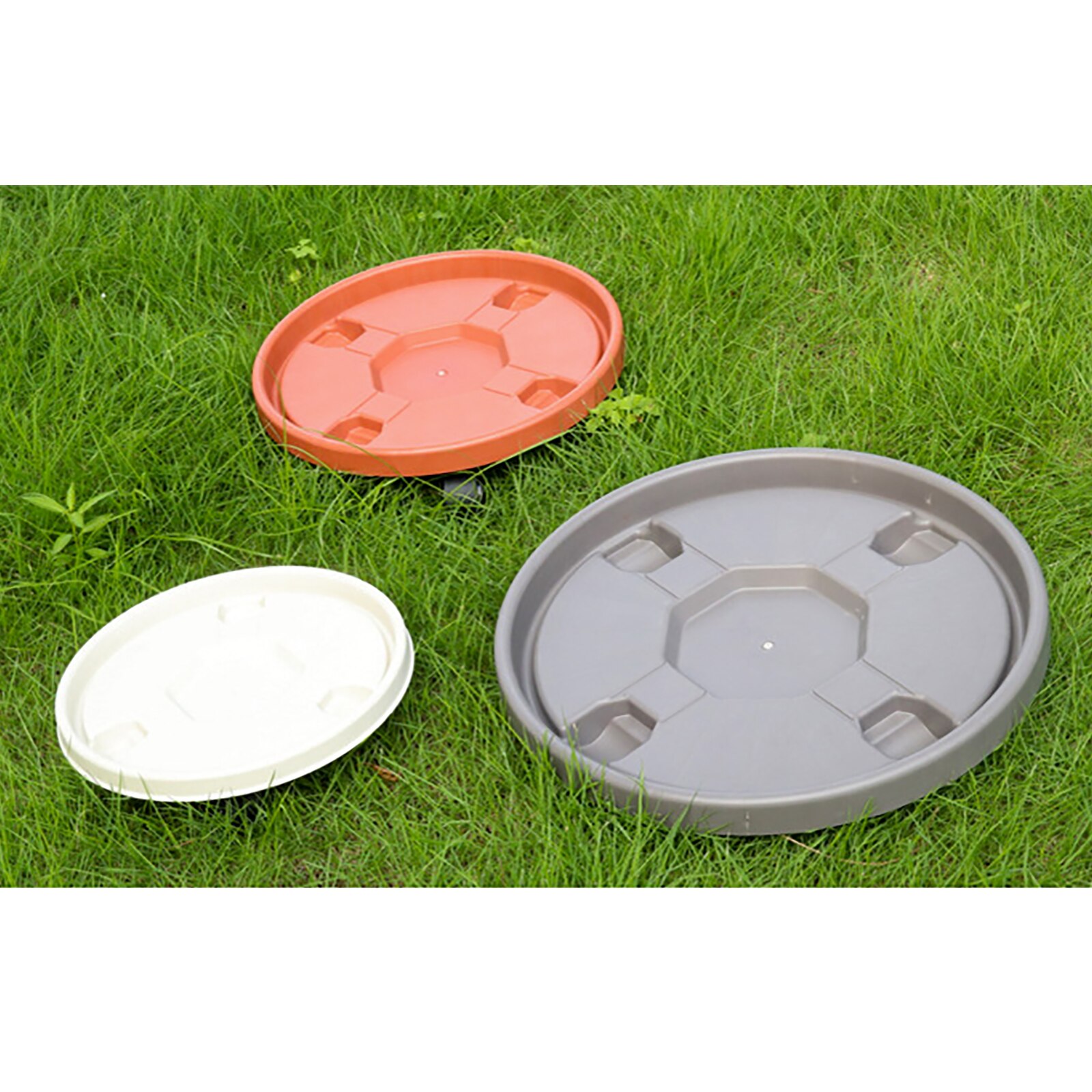 Ronde Bloempot Lade Met Wielen Verdikte Removable Vaas Lade Bodem Houder Draagbare Tuin Pallet Tool Voor Vrouwen Meisjes