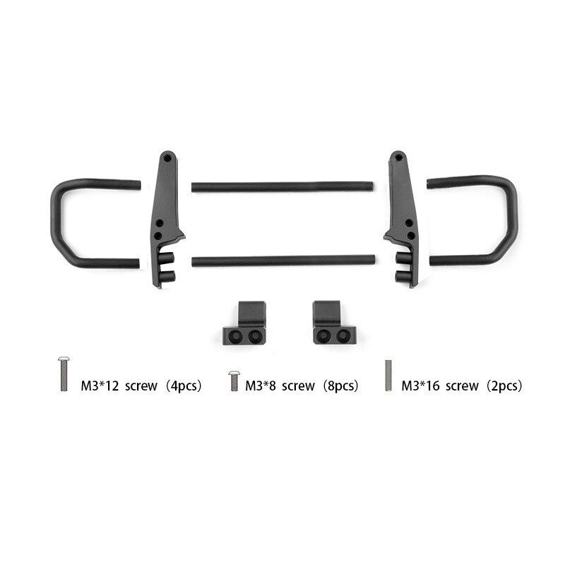Metall Front Bumper & Bas för 1/10 RC Crawler Bil Traxxas TRX4 G500 TRX6 G63