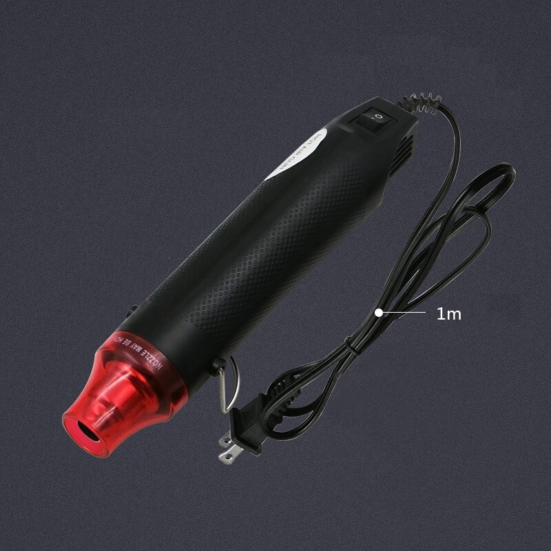 US/ue Plug pistolet à Air soudure multifonction bricolage outil de rétrécissement doux en céramique Portable sèche-cheveux support siège ventilateur chauffage: 110V JP / Black