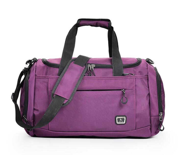 Men Women Travel Bags Leisure Shoulder Handbag Large Capacity Luggage Travel Duffel Bags Male Duffle Tote Unisex Crossbody Bags: Purple