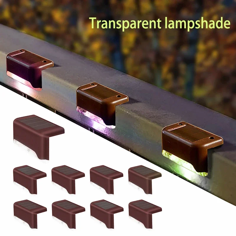Lampy solarne LED Ogród na zewnątrz Balkon Klatka schodowa Ogrodzenie Balustrada Światła Dziedziniec Wodoodporne słoneczne zewnętrzne dekoracyjne kinkiety: Czerwony