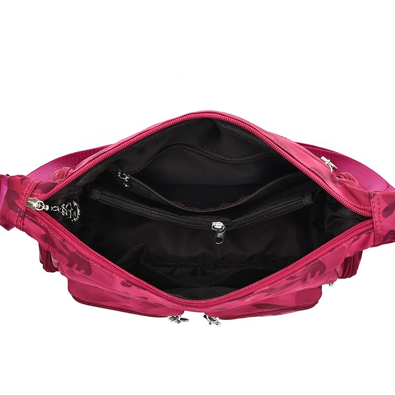 Kvinder messenger taske skuldertasker nylon kvindelige crossbody tasker dame håndtasker lynlås lukning tote