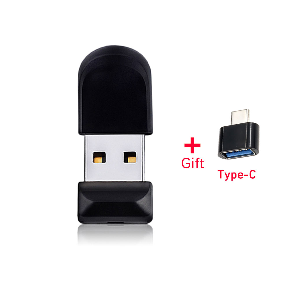 Extreme Pendrive Type-C Adapter 256GB 128GB 64GB Mini USB Flash Drive 32GB Pen Drive USB Stick voor Telefoon PC 1TB 2TB Flash Disk: zwart / 32 GB