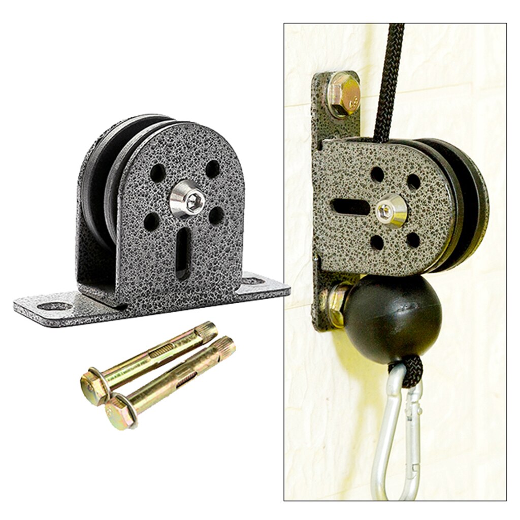 Fixed Pulley Block Cable Machine Single Wheel Pulleys W/ Mount Screws 300kg