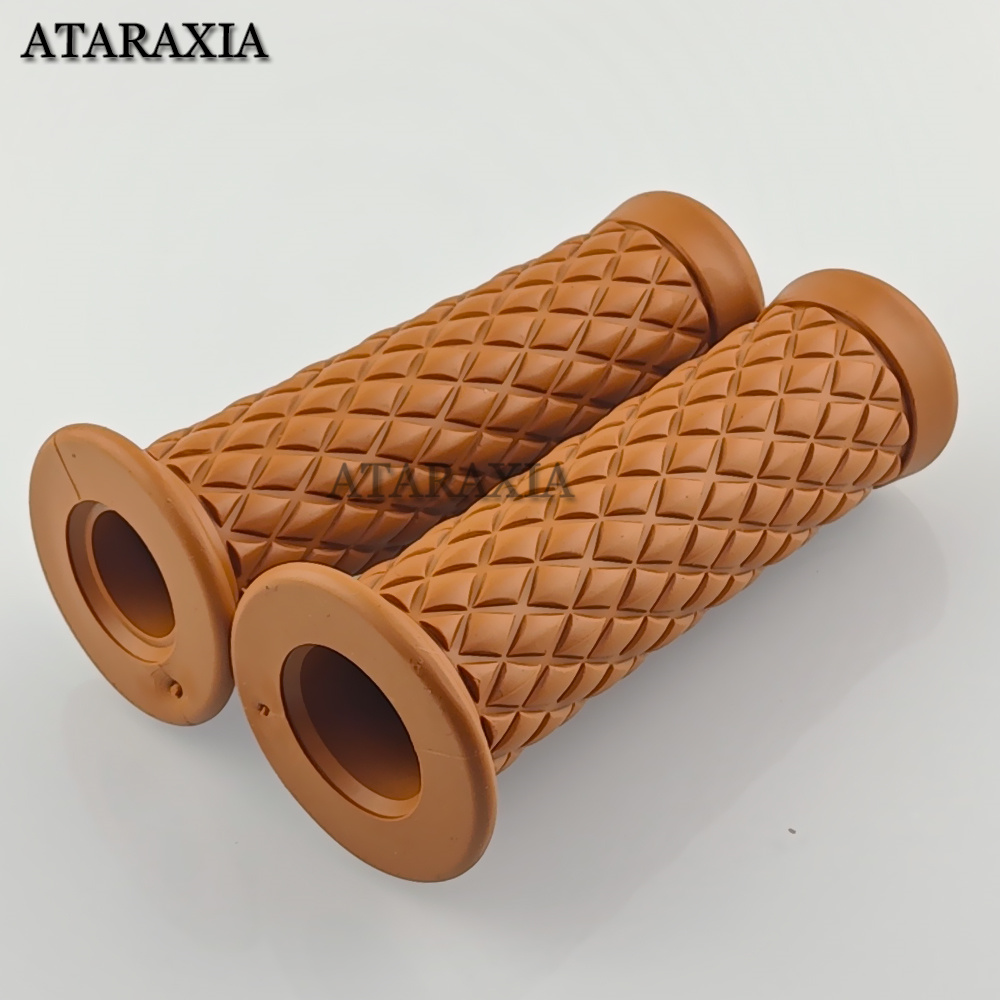 7/8 "22mm/24mm Universale Del Motociclo Manubrio Grip In Gomma Antiscivolo Maniglia Bar End Grip Per Scooter Bicicletta Bici moto: Avorio