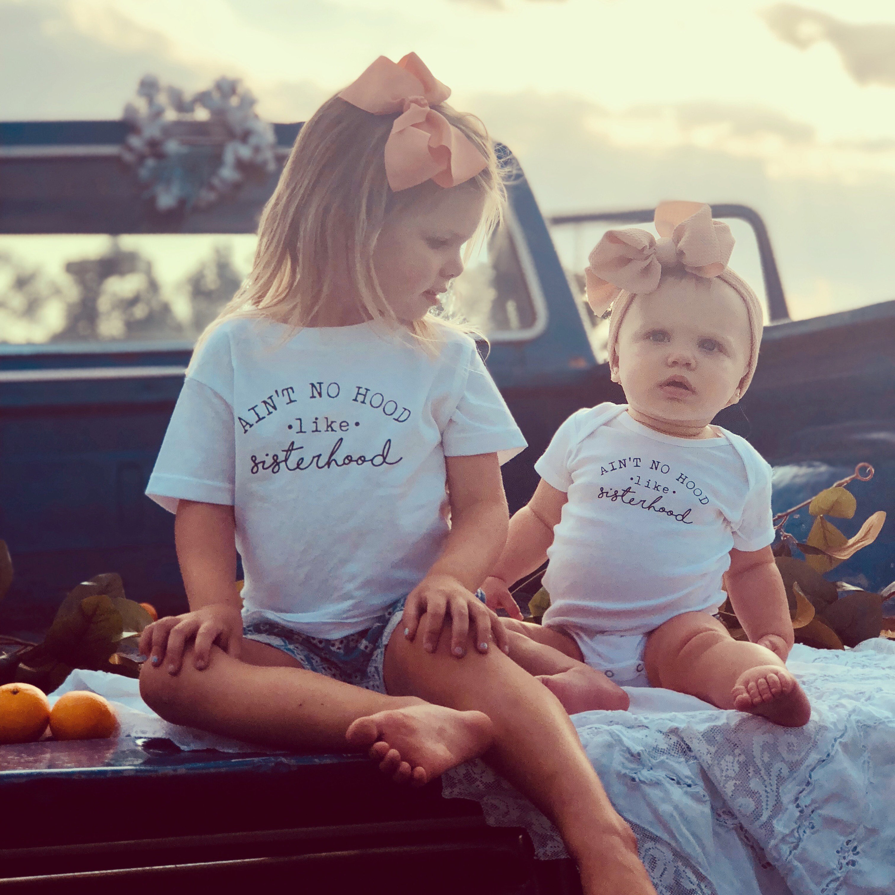 Søster skjorter søsterskab tshirt matchende søster sommer kortærmede skjorter søskende tøj er ikke nogen hætte som søsterskab