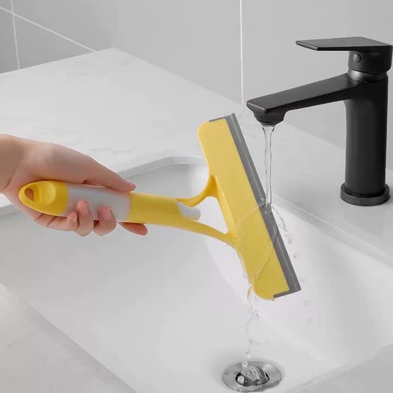 Limpiador de ventanas, raspador de vidrio para coche, limpiaparabrisas para puerta de ducha con dispensador de jabón para limpieza profunda del hogar y limpieza de espejos