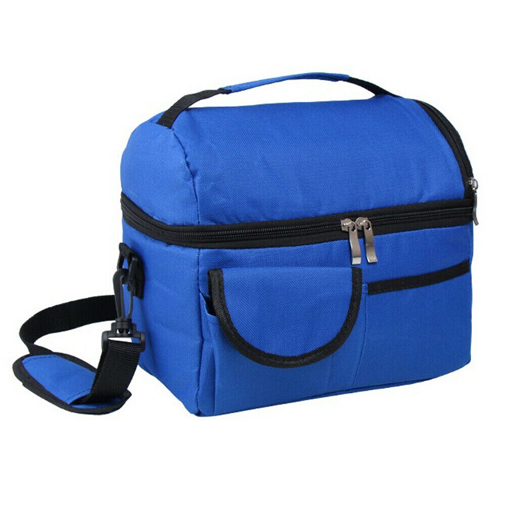 Insulated Lunch Box Tote Bag Lunch Bags For Men Women Adult And Cold Food Thermal Cooler: Blue