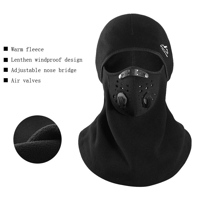 Vindtät vinter balaclava skidor cykling snowboard balaclava cykel man skid mask andas fleece termisk varm fiske skid hatt: En stil