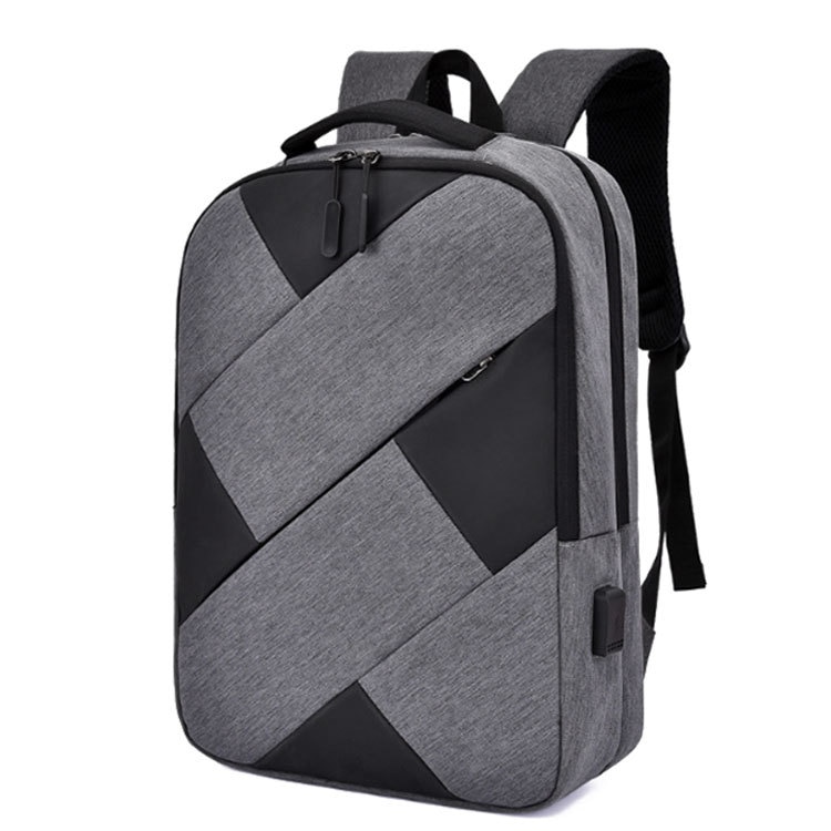 NU Panelled Color USB Backpack Laptop Men Style Back Bag Anti-Theft Teenagers Pack Bags Travel Women