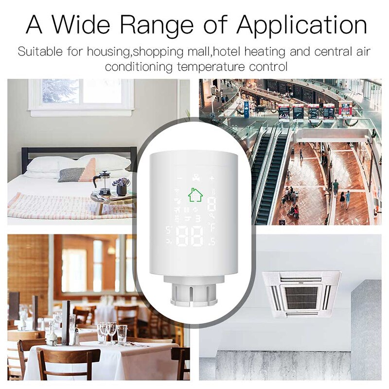 ZigBee Wifi Smart TRV Radiator Actuator Thermostatic Radiator Valve Tuya Temperature Controller Voice Remote Control Google Home