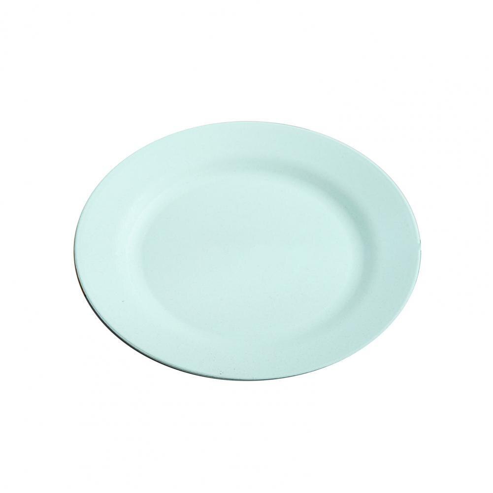 Snack Plate Unique Smooth Edge Food Plate Portable Dessert Plate: Green  28cm