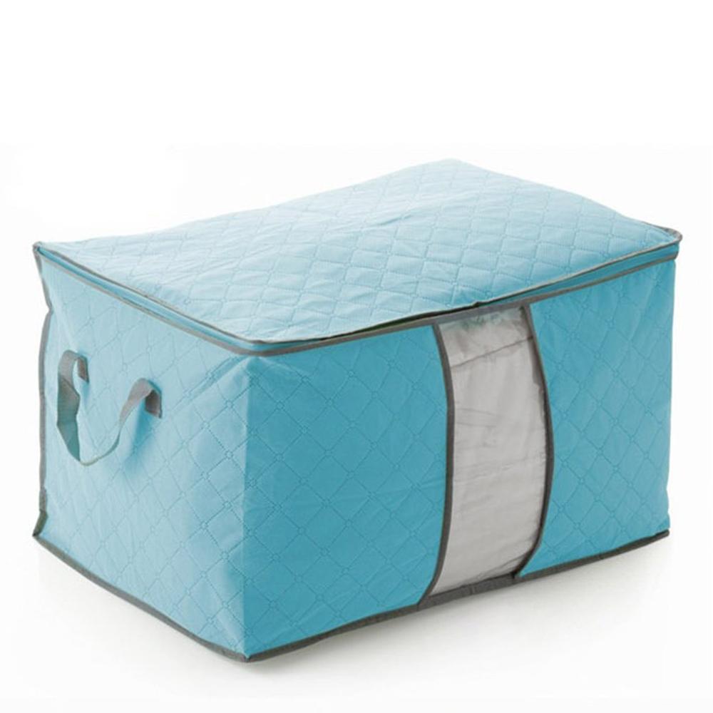 60X42X36Cm Bamboe Houtskool Kleding Beddengoed Dekbed Rits Kussens Non Woven Opbergtas Organizer Voor Kussen quilt Deken: Default Title