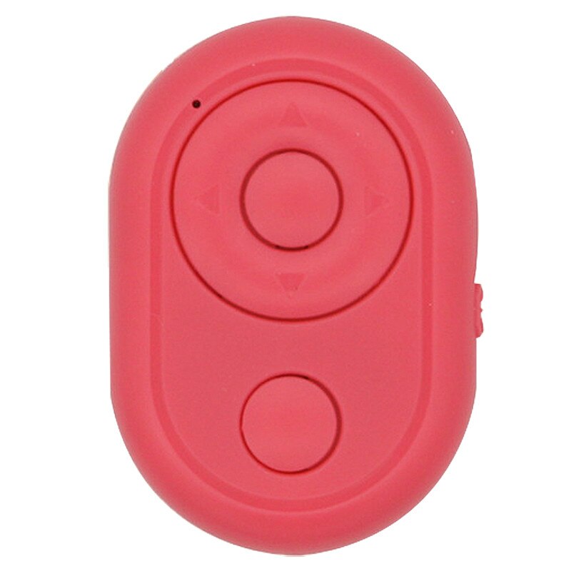 Portátil mando con Control remoto-botón temporizador conveniente disparador Selfie Bluetooth para teléfono anillo de luz trípode tomando fotos: Rojo