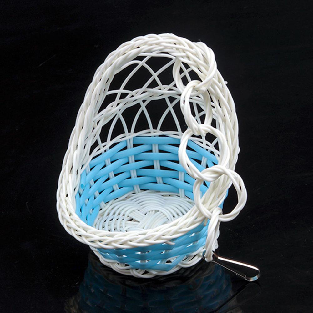 Hamaca para hámster, cesta decorativa de hierro para jardín, para loros, cuna pequeña para mascotas, cuna tejida, cama colgante, casa, jaula para hámster, accesorios