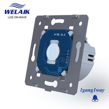 Welaik Eu 220V Enkele Draad Deurbel Reset Muur Touch Switch-Diy Onderdelen 1Gang 1way A911ML