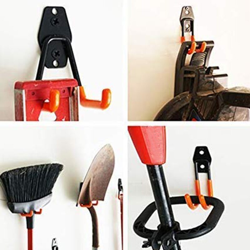 Stål garasje lagringsverktøy dobbel krok, kraftig verktøy for organisering av elektroverktøy, liten j krok  (6 pakker , 4.7 x 1.9 x 2.5 inkl.