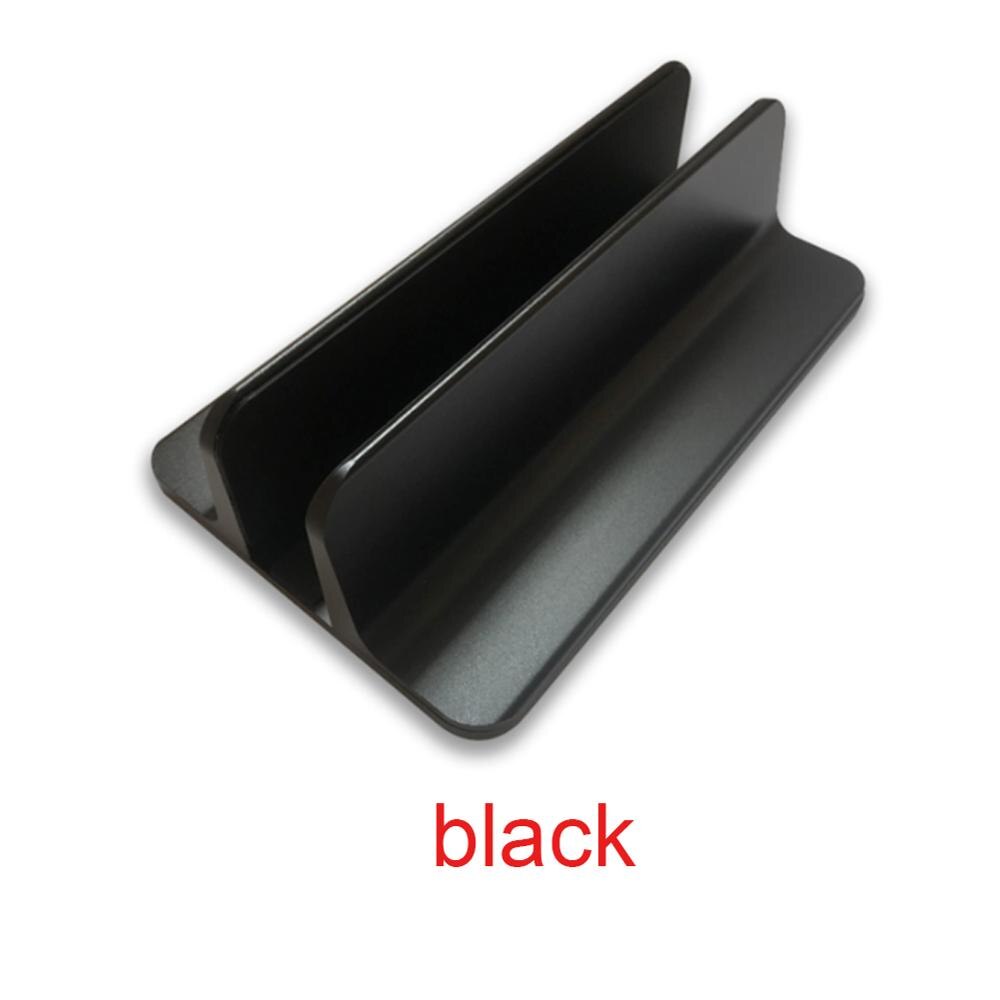 1/2 Ports Adjustable Aluminum Alloy Book Tablet Notebook Holder Standing Desk Laptop Stand Storage For Macbook Pro Air DELL iPad: 1 Port Black