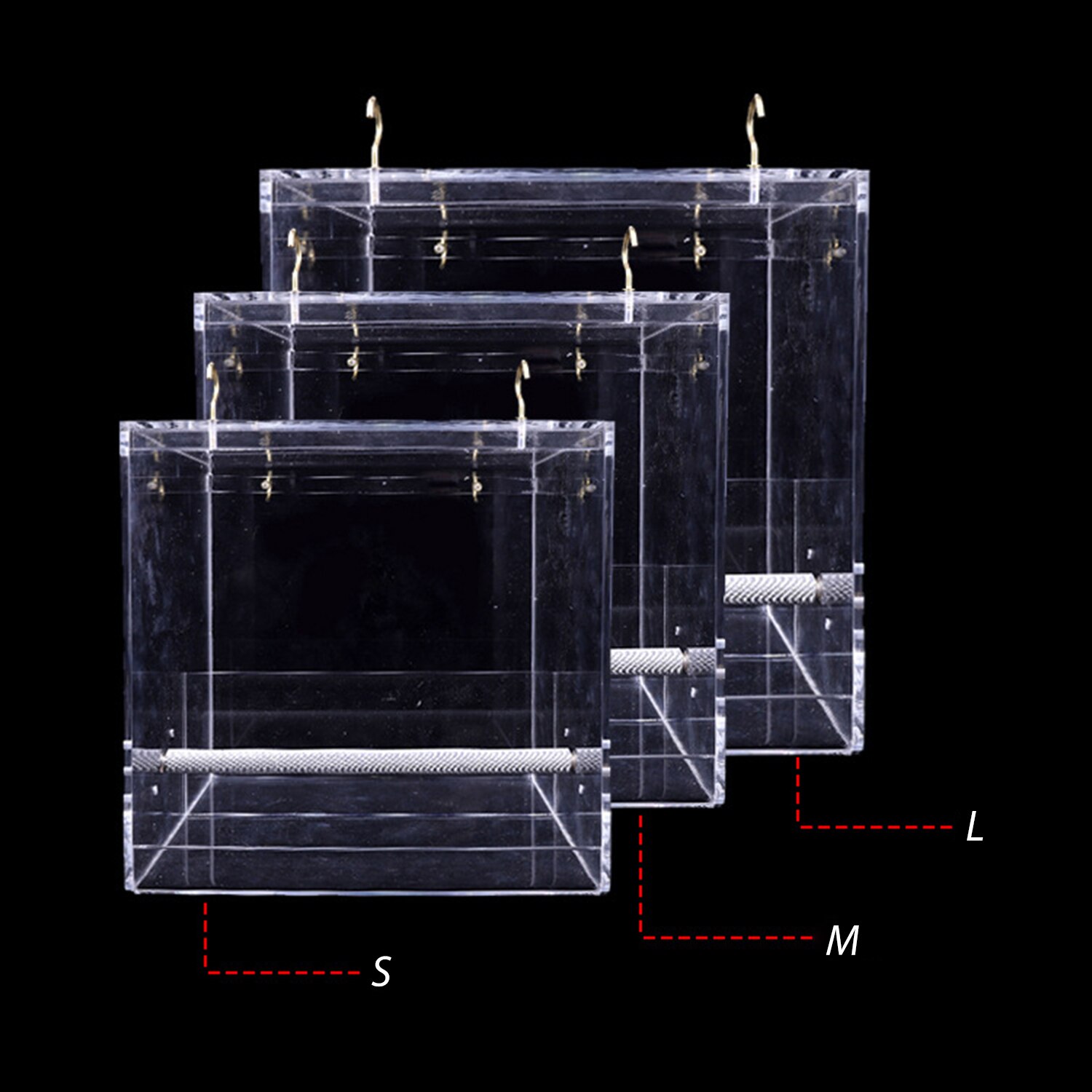 Hanging Bird Feeder for Cage Bird Feeder House Hanging Parrot Food Feeder Container Birdfeeders Acrylic Cage Accessories