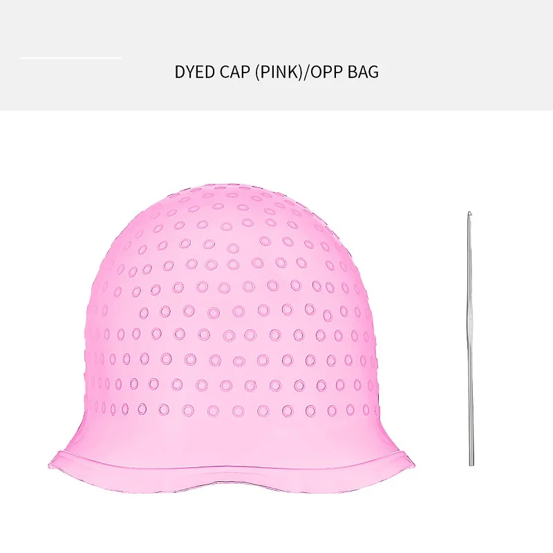 Gorro de silicona para pintar el cabello, gorro para rascar, Meches de silicona, gorro para teñir el cabello, capucha para resaltar, gorro para teñir el cabello: Amarillo claro