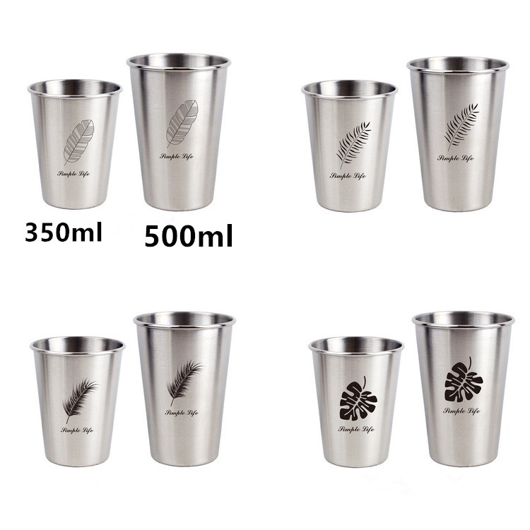 Ins Stijl Creatieve Koffie Mok 350 Ml/550 Ml Rvs Mok Metalen Cup Outdoor Reizen Mok Drinken