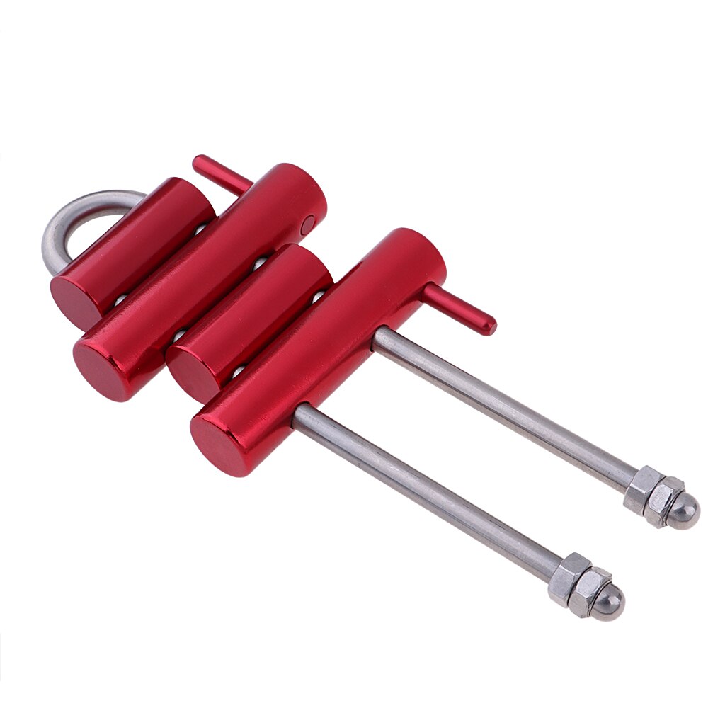 Climbing Rappelling Belaying 4 Bar Long Distance Friction Rack Descender Climbing Rappelling Tree Arborist Accessories: Red