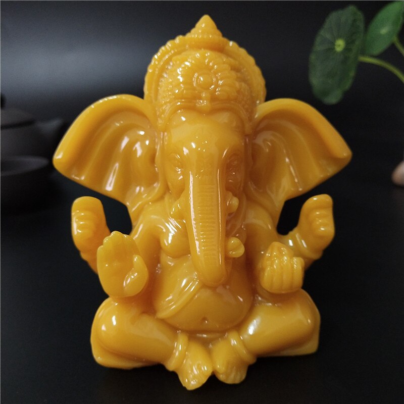 Ganesha statue buddha elefant gud skulptur menneskeskabt jade stenharpiks håndværk hjemmet have urtepotte dekoration buddha statuer