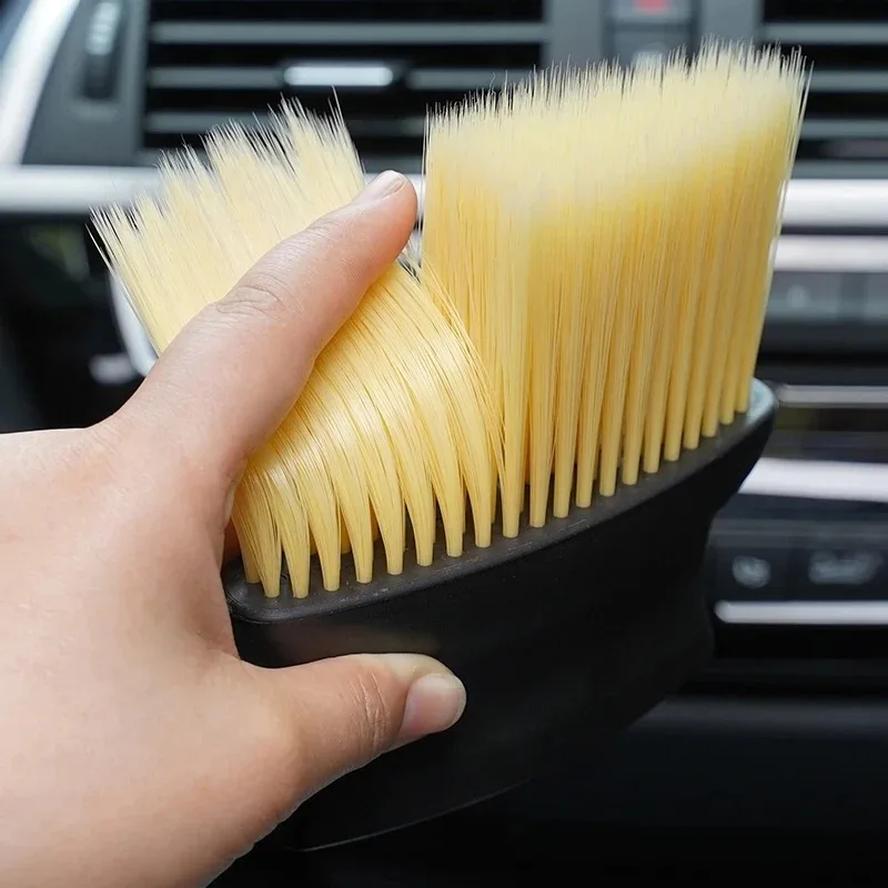 1 cepillo de eliminación de polvo, salida de aire acondicionado, colector de polvo para lavado de coches, cepillo grande con buena elasticidad, accesorios de limpieza