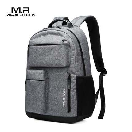 Mark Ryden de gran capacidad mochilas universitarias de 15,6 pulgadas Mochila negra para hombres Mochila para mujer Mochila para ordenador portátil: gray