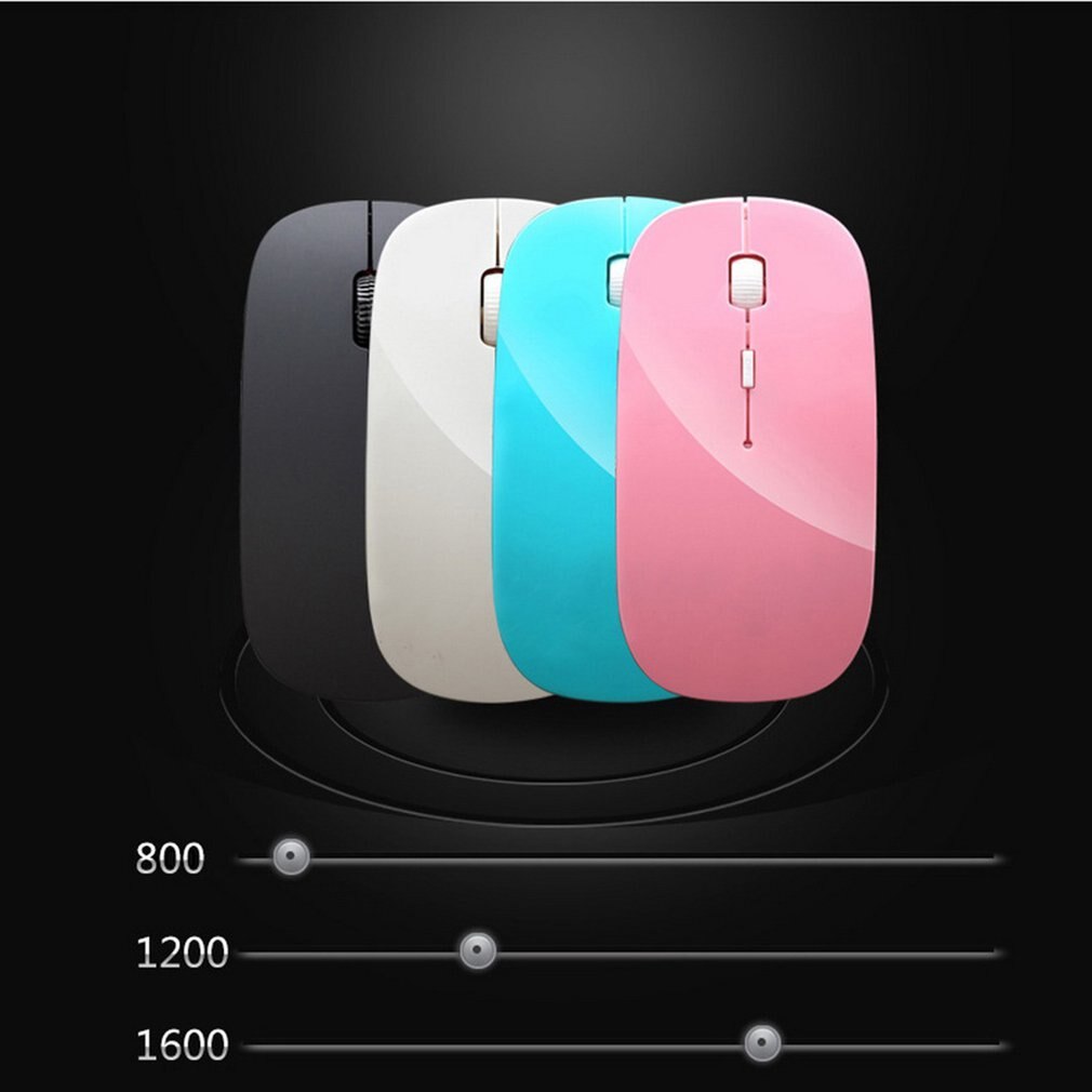 Simple Ultra-Slim Black Mini Wireless Keyboard and Mouse Combo Kit for PC Desktop Loptop Classic Office Set