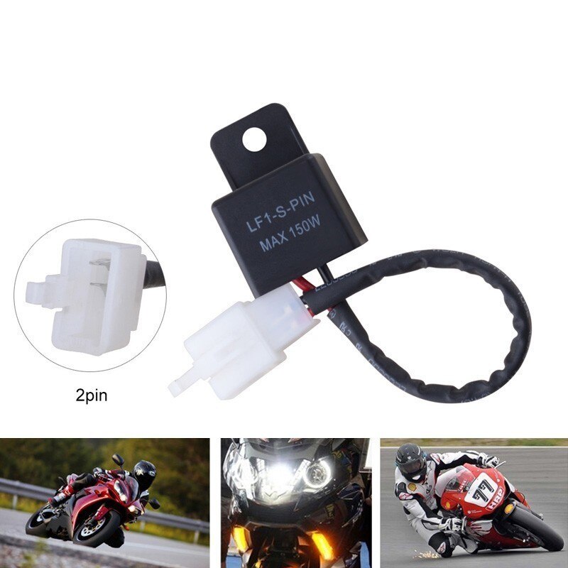 12V 2Pin Universal Motorcycle Switch Electronic LED Flasher Relay Turn Light Flasher Relay Turn Signal Rate Control Blinkrelais