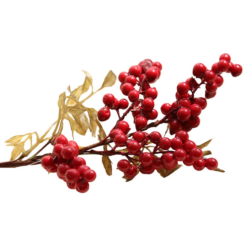 Douya Simulatie Groene Plant Bes Olijf Fruit Rode Boon Fruit Kerst Decoratie Simulatie Bloem Nep Bloem Bruiloft Woondecoratie Decoratie: (Rood,3