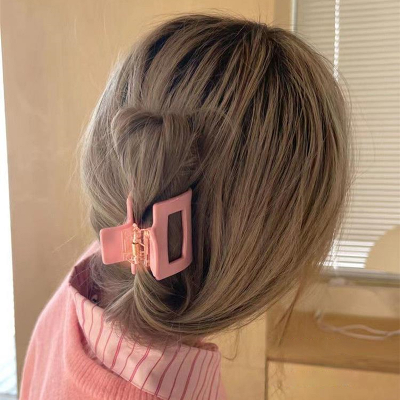Pinzas cuadradas huecas para el cabello para mujer, pasadores de plástico, pasadores, pinzas para cola de caballo, cangrejo, accesorios para el cabello