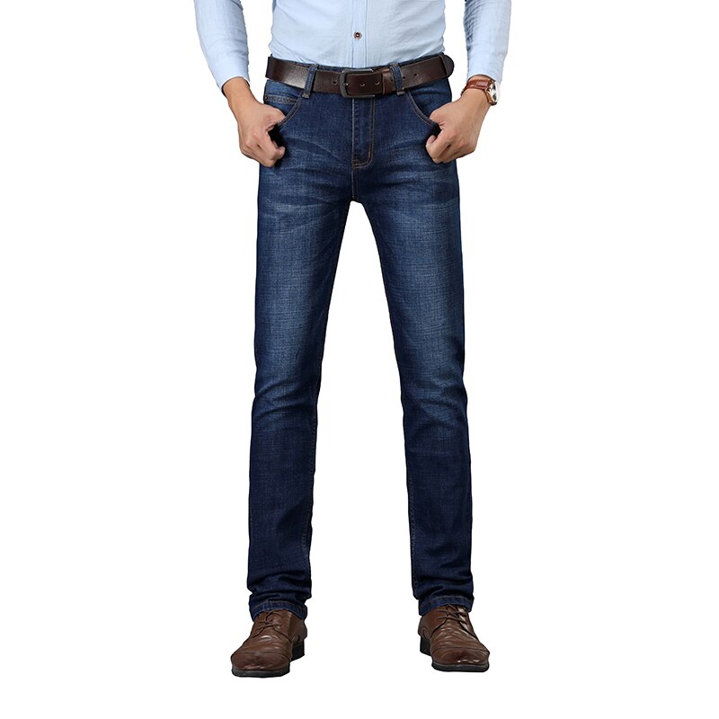Sulee merk heren skinny jeans stretch klassieke blauwe slanke merk jeans heren broeken plus maat 38 40