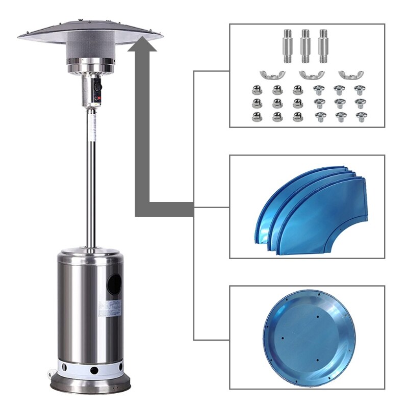 Outdoor Patio Heater Reflector Shield Anti-rust Anti-corrosion Aluminum Cover Propane Heat Reflector Shield Top